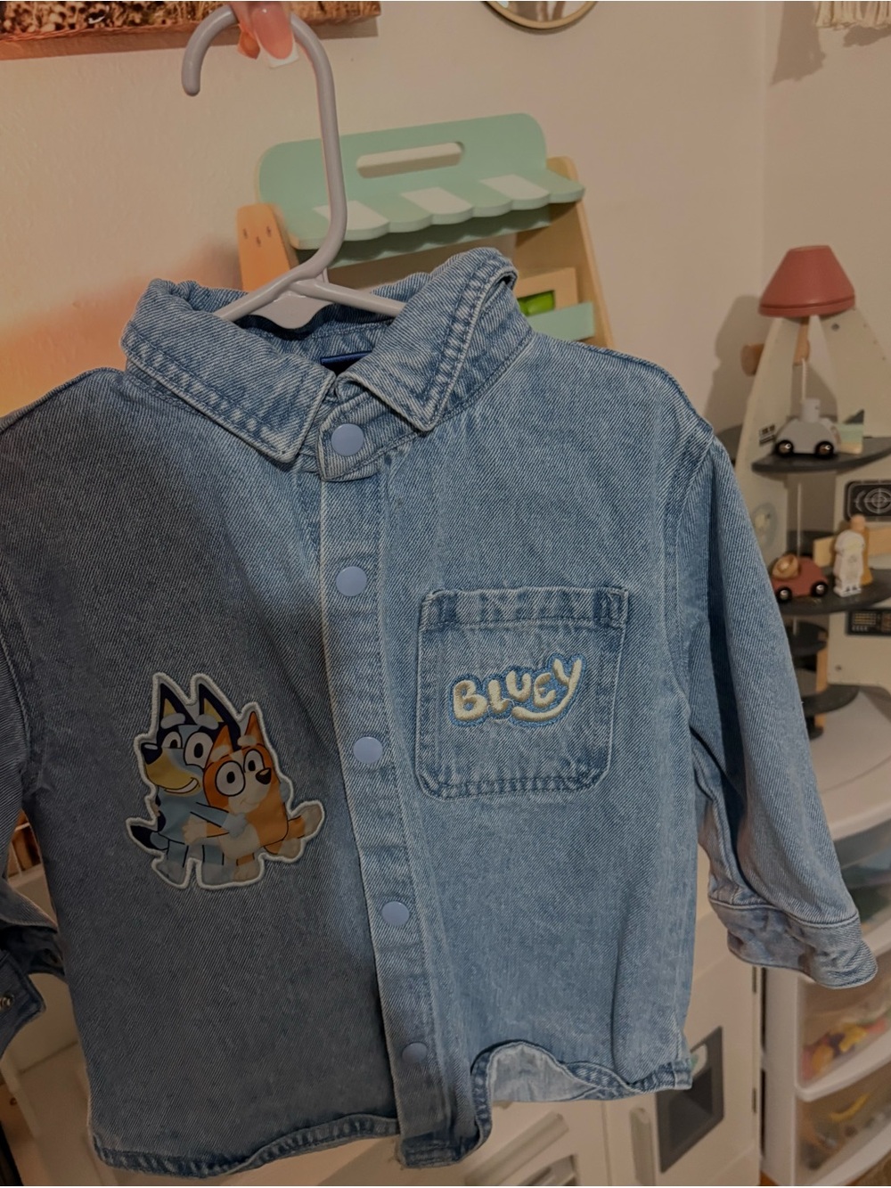 Light Blue Bluey Kids Denim Jacket